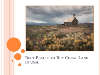 Best Places to Buy Cheap Land in USA