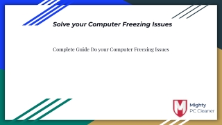 Solve your Computer Freezing Issues
