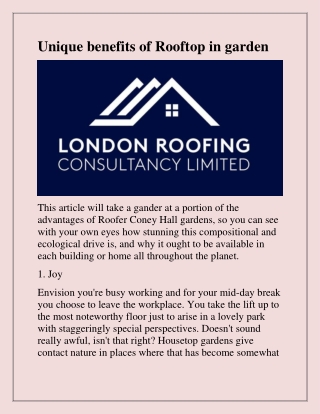 Get the best Roofing repairs`in Coney Hall