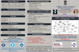 Electronics & ICT Academy IIT Guwahati, Assam Present Online 01 Week Faculty Development Programme