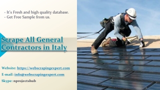 Scrape All General Contractors in Italy