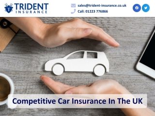 Competitive Car Insurance In The UK