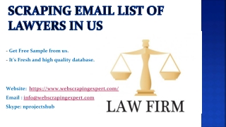 Scraping Email List of Lawyers in US