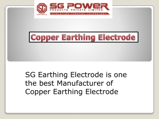 A Copper Earthing Electrode