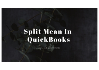 What Does Split Mean In QuickBooks?