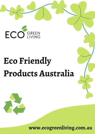 Eco Friendly Products Australia-Eco Green Living