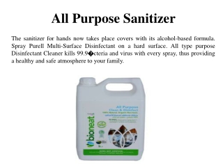 All Purpose Sanitizer