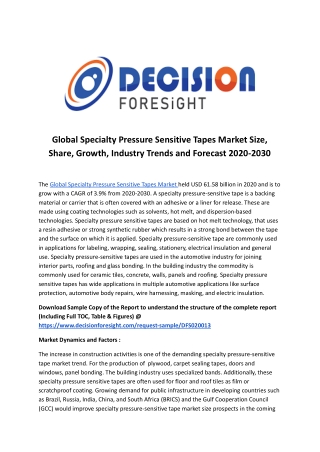 Global Specialty Pressure Sensitive Tapes Market .docx