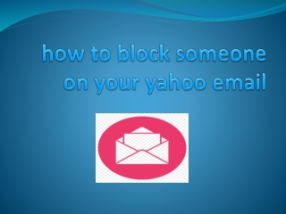 how to block someone on your yahoo email
