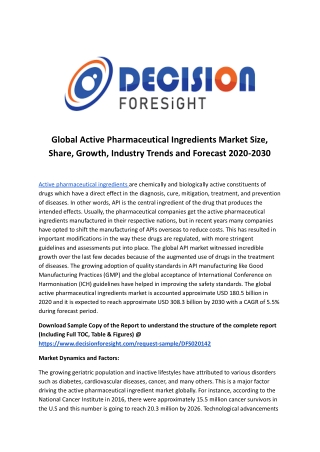 Global Active Pharmaceutical Ingredients Market.docx