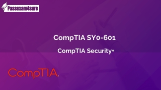 CompTIA SY0-601 Dumps Instant Success in SY0-601 Exam | PassExam4Sure