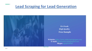 Lead Scraping for Lead Generation