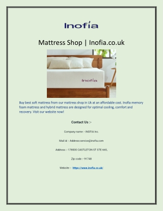 Mattress Shop | Inofia.co.uk