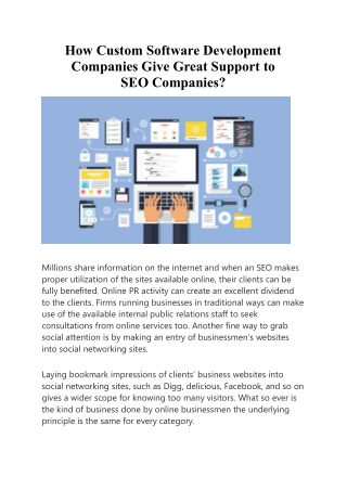 How Custom Software Development Companies Give Great Support to SEO