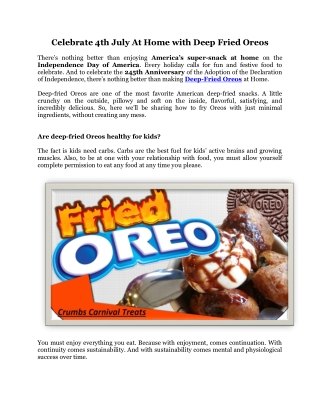 Celebrate 4th July At Home With Deep Fried Oreos