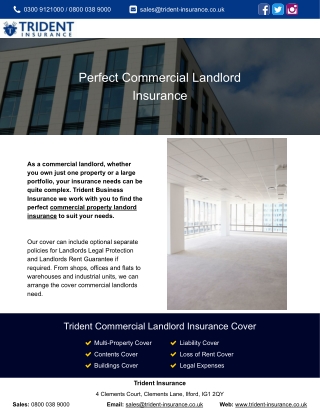 Perfect Commercial Landlord Insurance