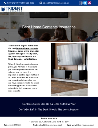 Best Home Contents Insurance