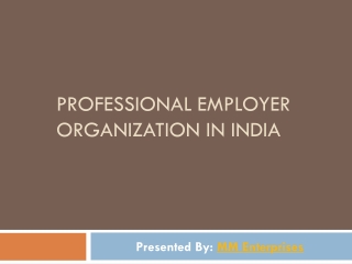 Professional Employer Organization in India