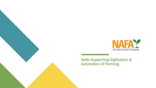 Nafa Supporting Digitization & Automation Of Farming