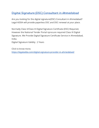 Digital Signature (DSC) Consultant in Ahmedabad