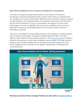 Smart Home Installation Service Market