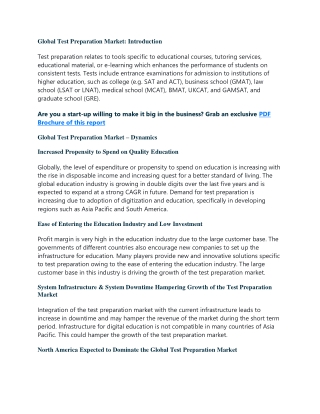 Test Preparation Market