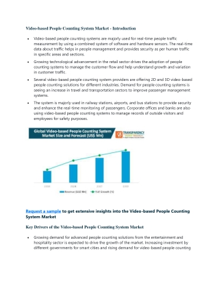 Video-based People Counting System Market