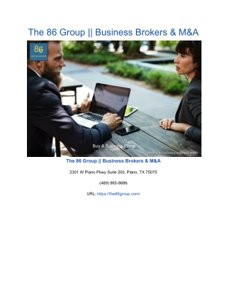 The 86 Group __ Business Brokers & M&A