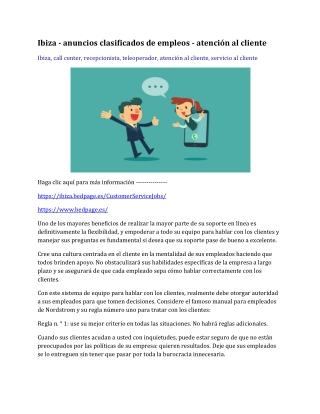 Ibiza - anuncios clasificados de empleos - atención al cliente-converted