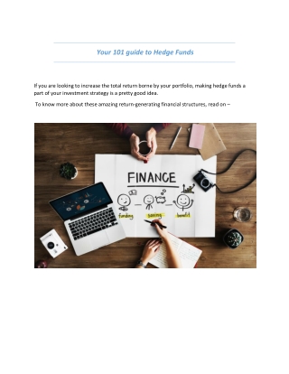 Your 101 guide to Hedge Funds