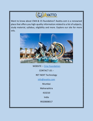CMA Foundation  Avatto.com