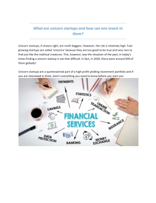 What are unicorn startups and how can one invest in them