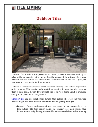 Outdoor Tiles