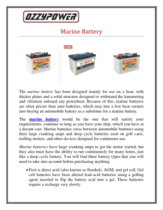 Marine Battery