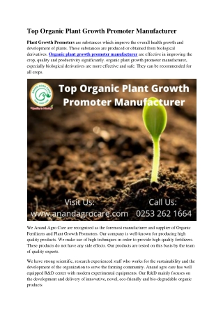Top Organic Plant Growth Promoter Manufacturer-converted