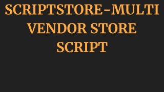 MultiVendor Store Script- Website Script