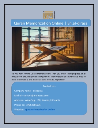 Quran Memorization Online | En.al-dirass