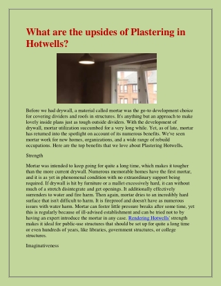 Find The Best Plastering in Hotwells.