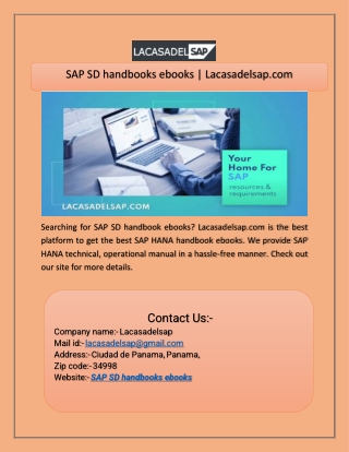 SAP SD handbooks ebooks  Lacasadelsap.com