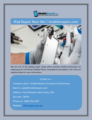 IPad Repair Near Me | Imobilerepairs.com