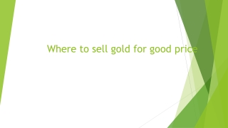 Where to sell gold for good price