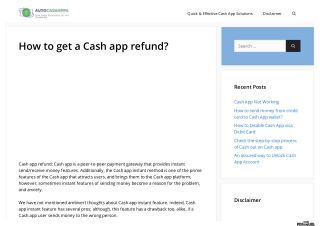 How to get a Cash app refund? - Explore Auto Cash Apps