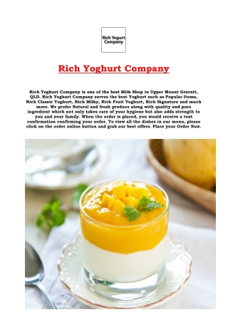 Rich Yoghurt Company