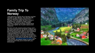 Family Trip To Norway