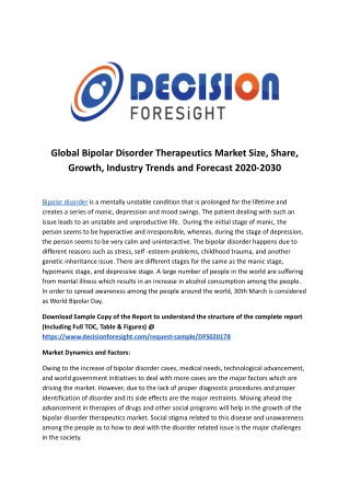 Global Bipolar Disorder Therapeutics Market.docx