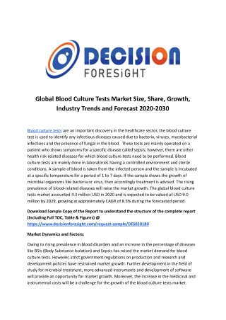 Global Blood Culture Tests Market.docx