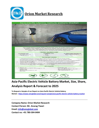 Asia-Pacific Electric Vehicle Battery Market Trends, Size, Competitive Analysis