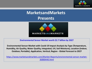 Environmental Sensor Market worth $2.7 billion by 2027