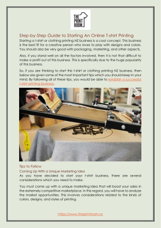 Step-by-Step Guide to Starting An Online T-shirt Printing