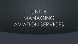 Unit 6 managing aviation services